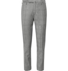 Incotex - Black Slim-Fit Prince of Wales Checked Wool-Twill Trousers - Gray