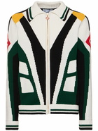 CASABLANCA - Casa Racing Cotton Knit Zip-up Jacket