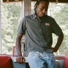 END. x ICECREAM Popsicle Hickory Denim Shirt in Grey