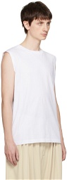 Acne Studios White Sleeveless T-Shirt