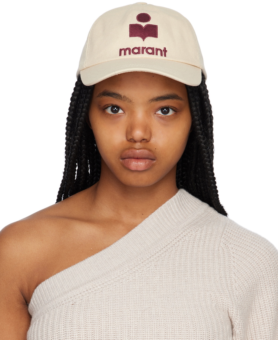 Isabel Marant White Red Tyron Cap