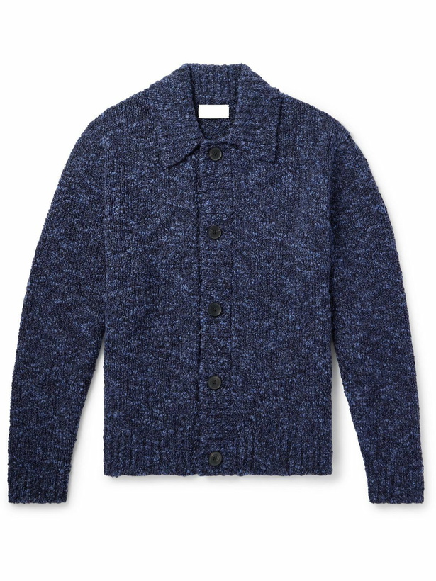 Photo: Mr P. - Wool-Blend Bouclé Cardigan - Blue