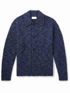 Mr P. - Wool-Blend Bouclé Cardigan - Blue