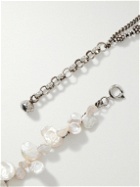 Acne Studios - Silver-Tone, Mother-of-Pearl and Enamel Necklace