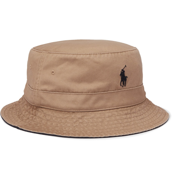 Photo: Polo Ralph Lauren - Loft Logo-Embroidered Cotton-Twill Bucket Hat - Neutrals
