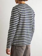 Rag & Bone - Striped Cotton T-Shirt - Blue