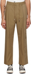 Feng Chen Wang Brown Embroidered Panel Trousers