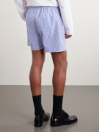 Willy Chavarria - Willy Woven Cotton Straight-Leg Boxer Shorts - Blue
