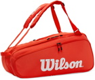 Wilson Red Super Tour 9-Pack Tennis Racket Bag