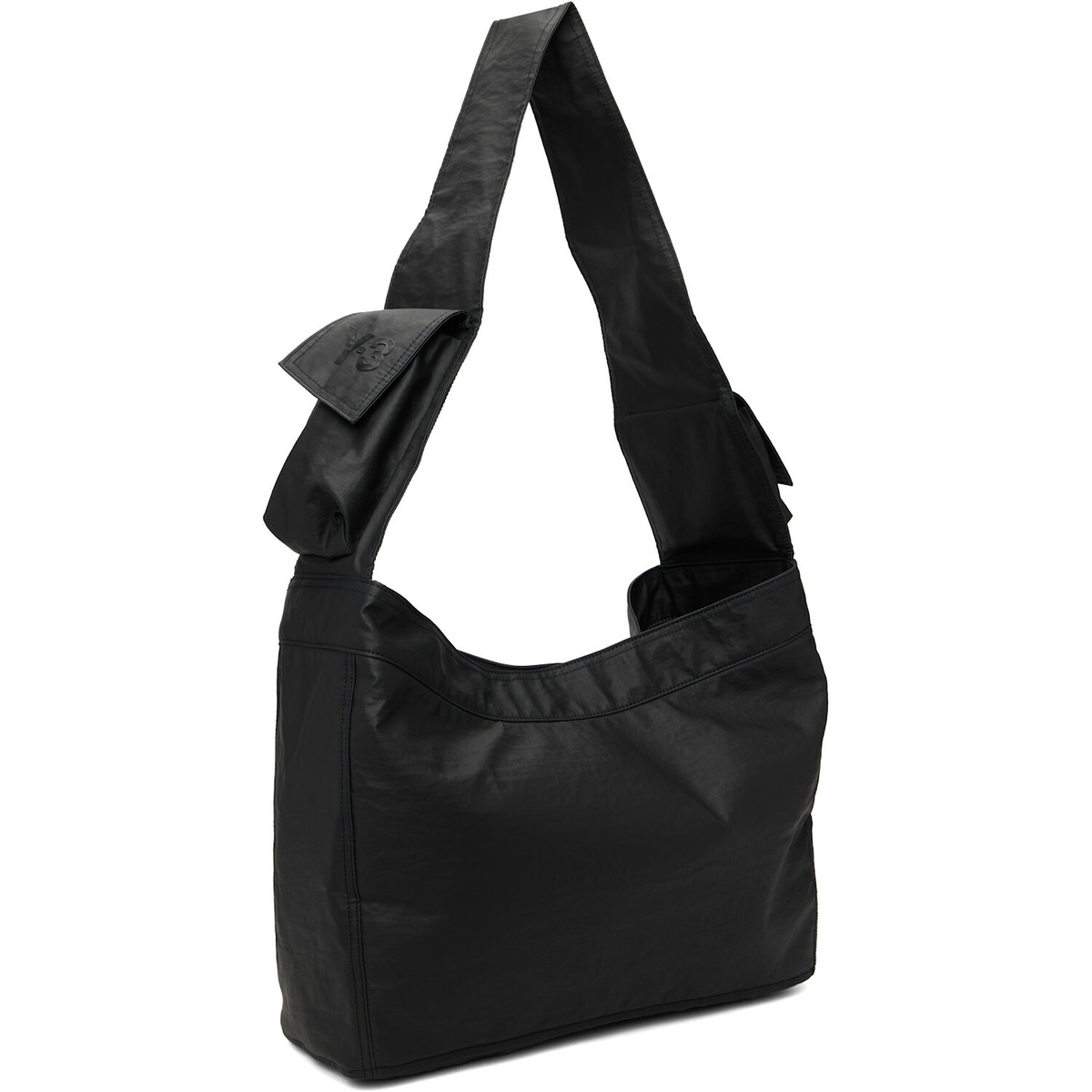 Y-3 Black Newspaper L Bag