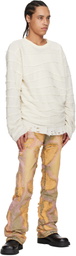 Who Decides War Orange Stud Distressed Jeans