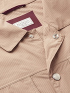 Brunello Cucinelli - Striped Shell Overshirt - Neutrals