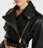Simkhai Cropped leather biker jacket