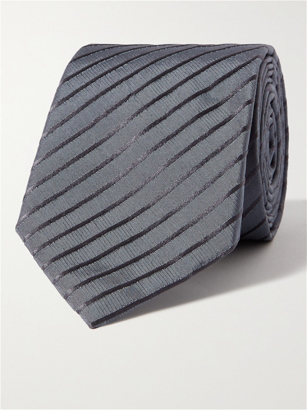 Photo: GIORGIO ARMANI - 8cm Striped Silk-Blend Tie - Unknown