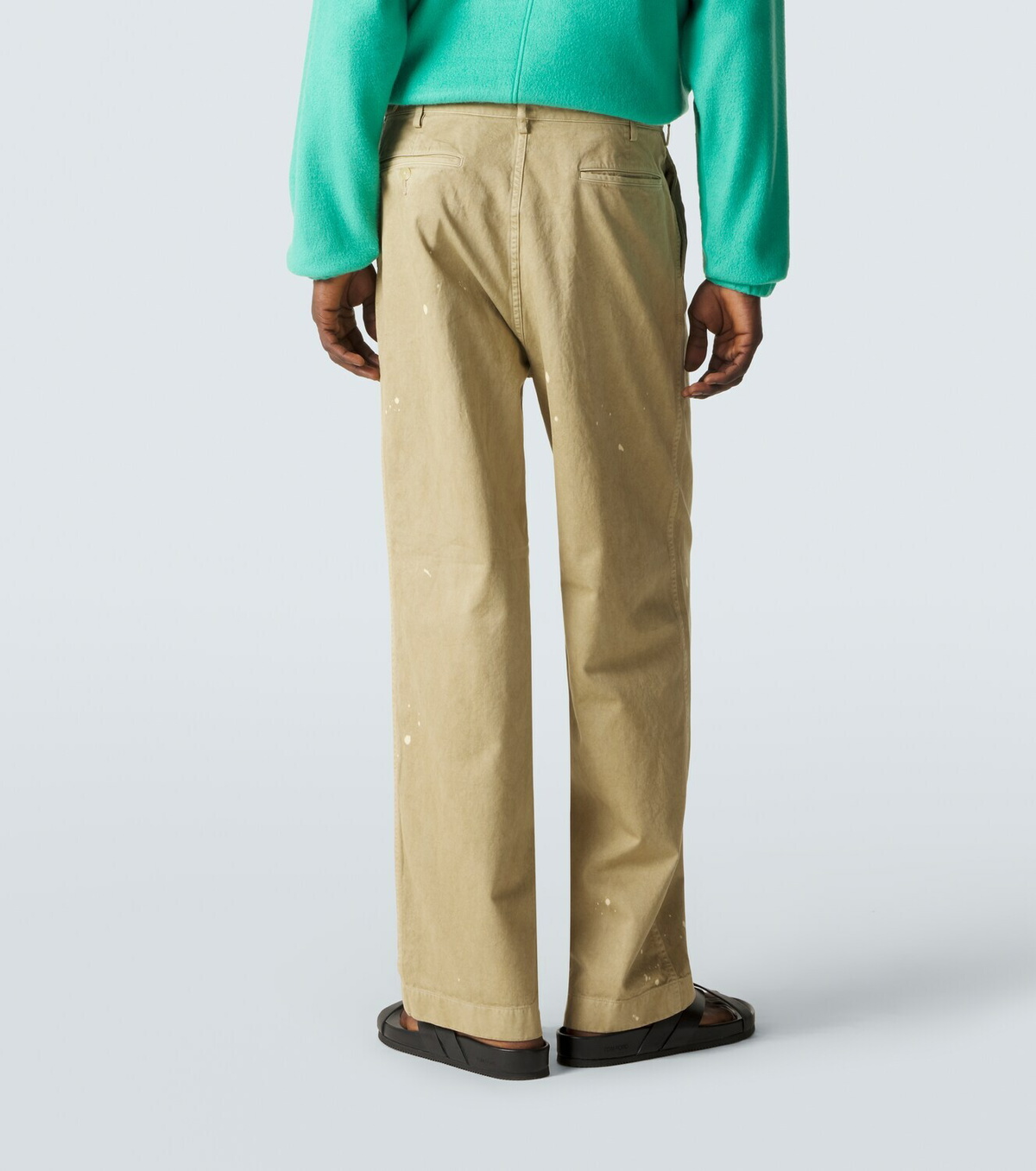 Auralee Distressed cotton chinos