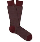 Ermenegildo Zegna - Trigon Climax Stretch Cotton-Blend Socks - Red