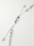 M. Cohen - Tucson Sterling Silver, Chrysoprase and Cord Necklace