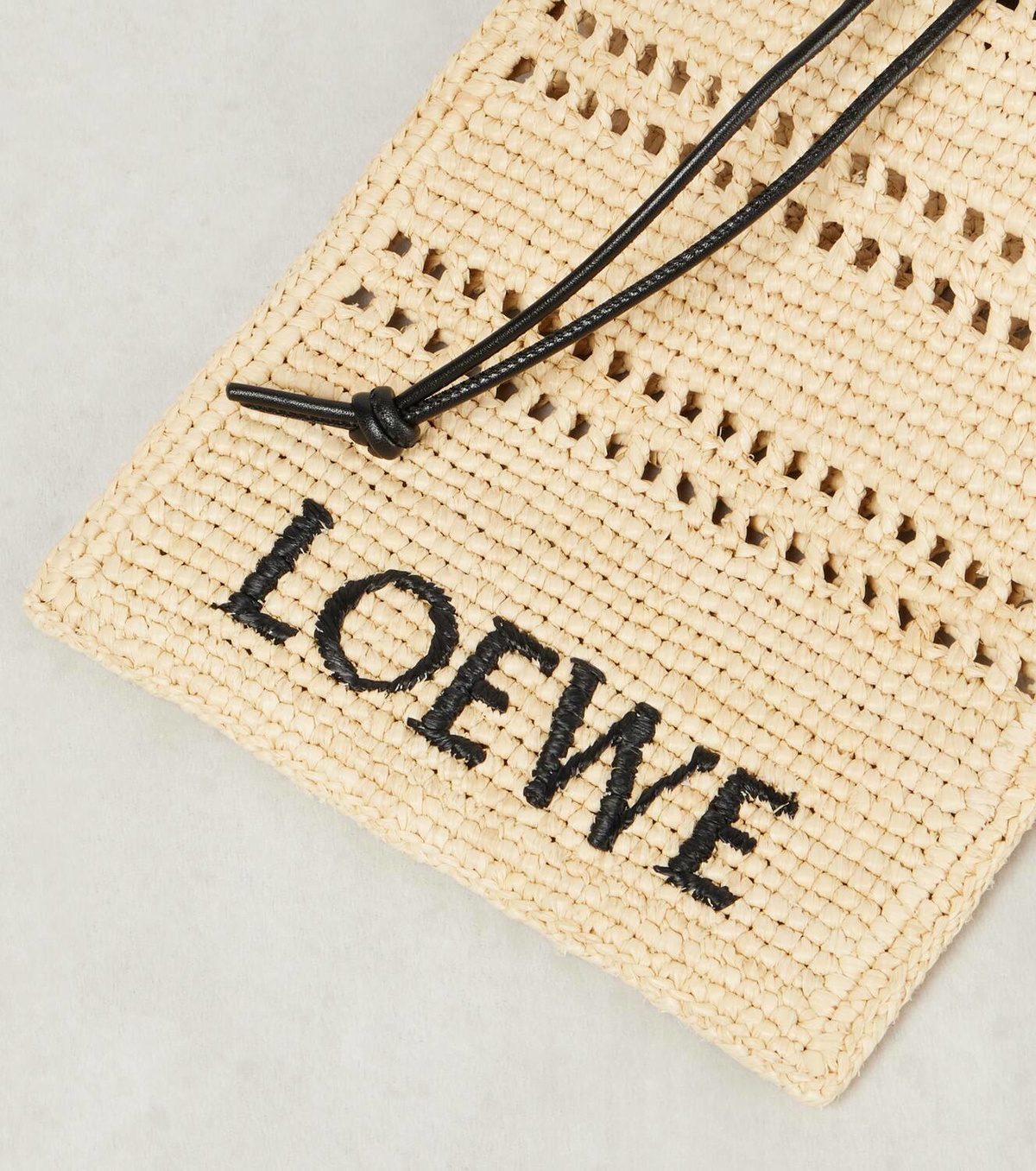 Loewe Paula's Ibiza raffia pouch with strap