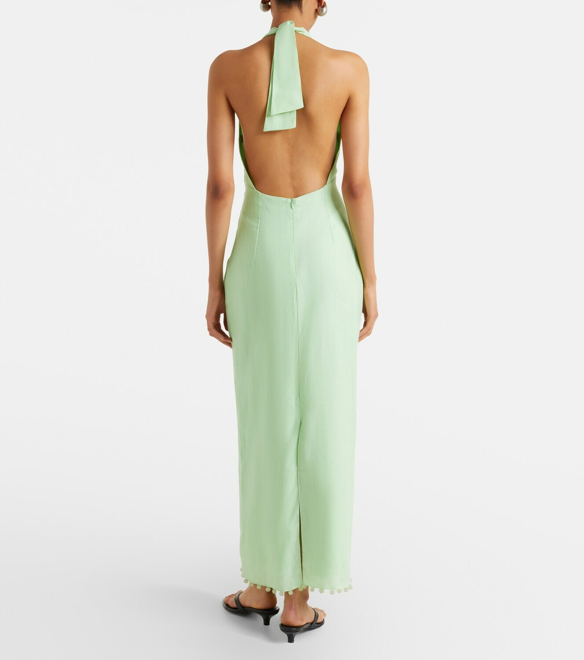 Cala de la Cruz Orly halterneck linen midi dress