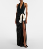 Saint Laurent Cassandre halterneck swimsuit