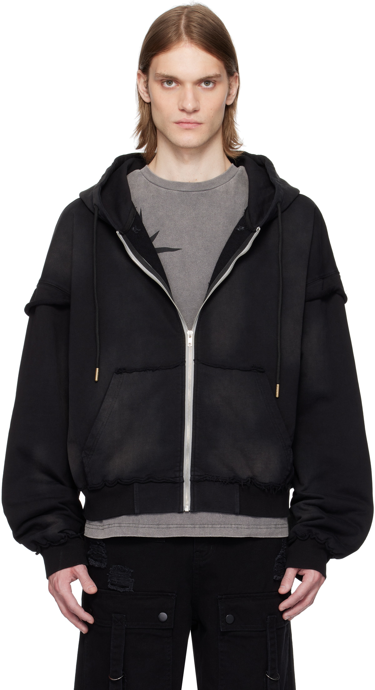 Kusikohc SSENSE Exclusive Black Origami Hoodie KUSIKOHC