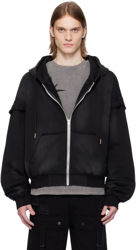 Photo: KUSIKOHC Black Distressed Hoodie