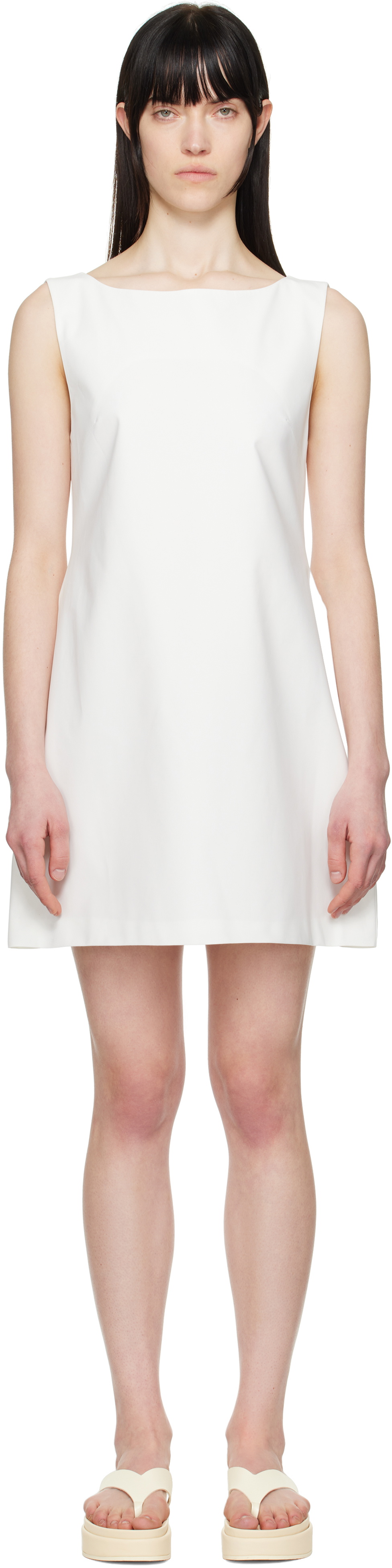AMOMENTO White Hourglass Minidress