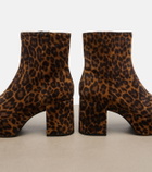 Gianvito Rossi Sally leopard-print suede ankle boots