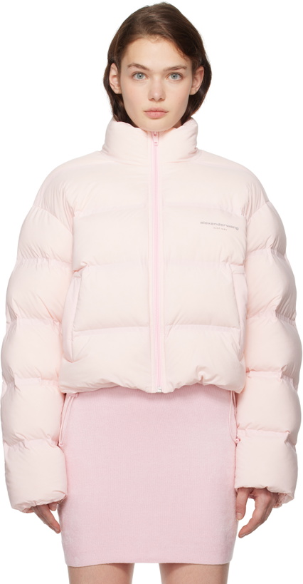 Photo: Alexander Wang Pink Cropped Puffer Down Coat