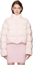 Alexander Wang Pink Cropped Puffer Down Coat
