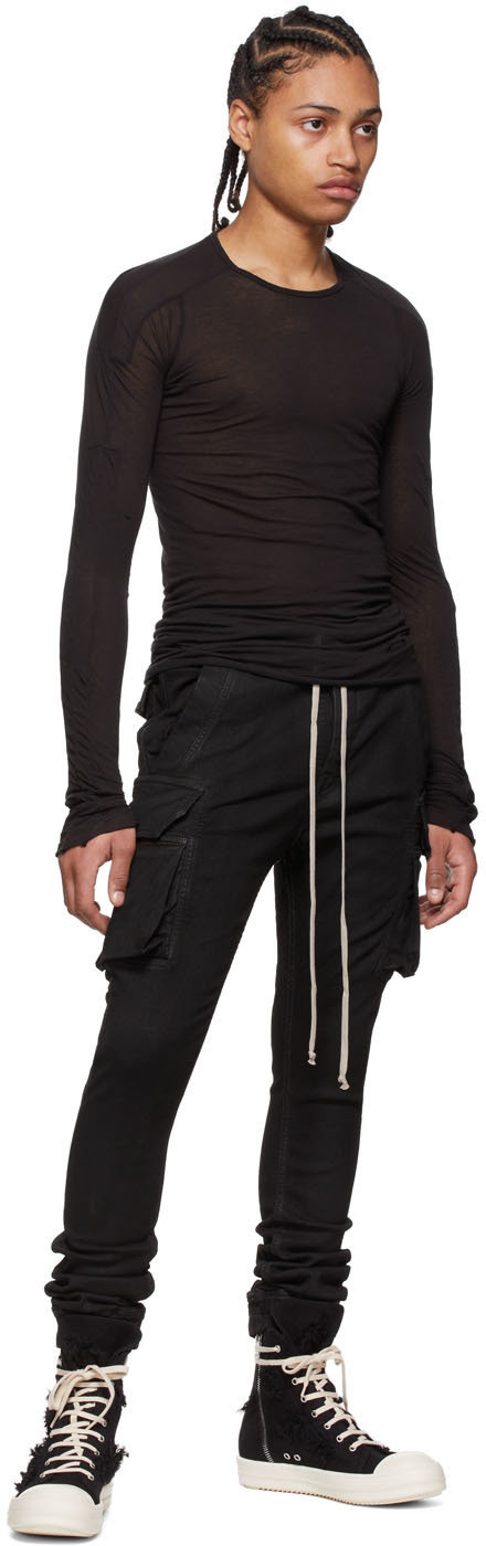 Rick Owens Drkshdw Black Mastodon Cargo Jeans Rick Owens Drkshdw