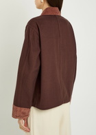 Bode Craft Corduroy-trimmed Denim Jacket Brown