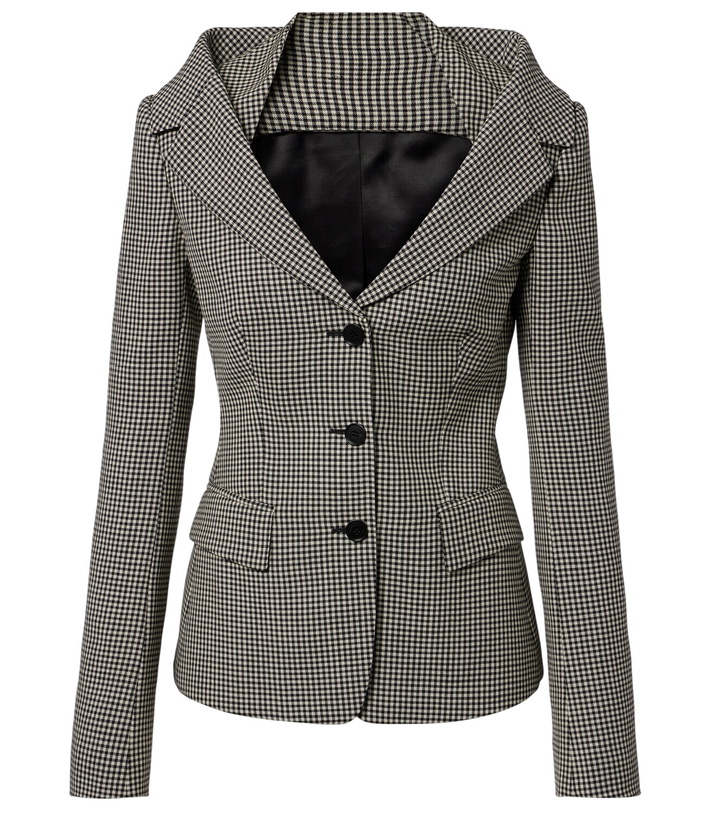 Photo: McQueen Gingham layered blazer