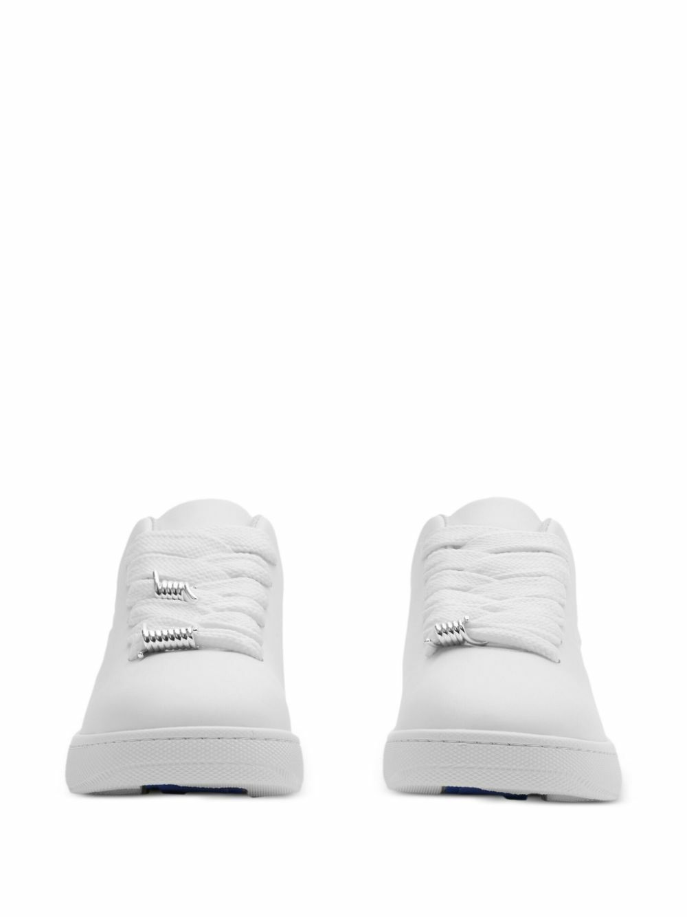 Burberry White Leather Box Low-Top Sneakers Burberry