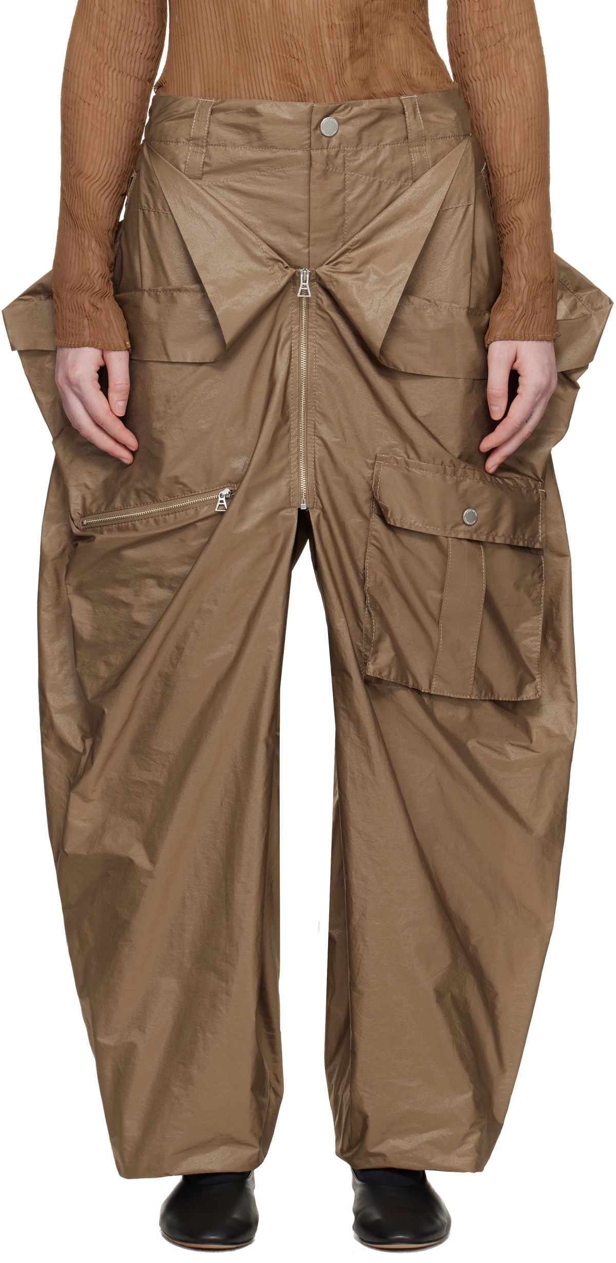 ISSEY MIYAKE Beige Aerial Steel Cargo Pants Issey Miyake Men