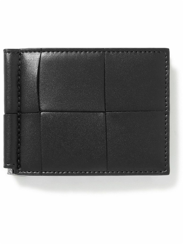 Photo: Bottega Veneta - Cassette Intrecciato Leather Bifold Cardholder with Money Clip - Black