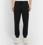 adidas Originals - Tapered Logo-Appliquéd French Cotton-Terry Sweatpants - Black