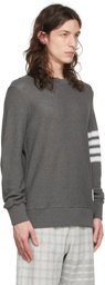 Thom Browne Grey 4-Bar Sweatshirt