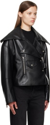 Nanushka Black Cinch Faux-Leather Jacket