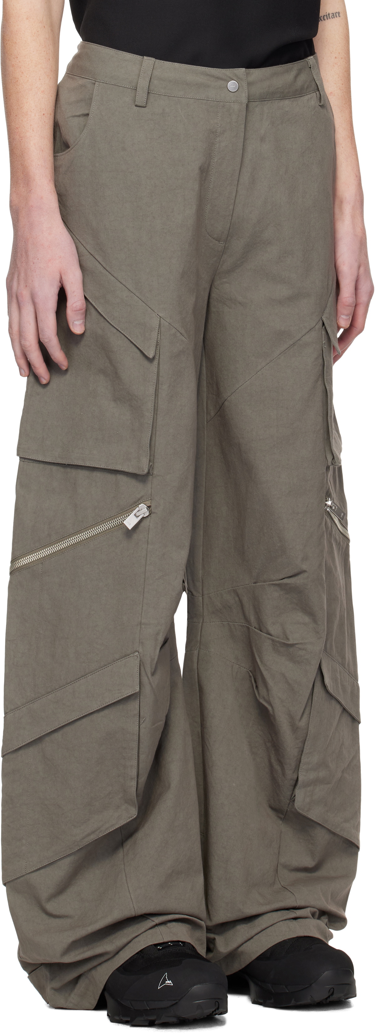 HELIOT EMIL Khaki Calyx Cargo Pants Heliot Emil