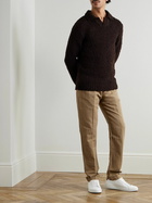Sunspel - Straight-Leg Cotton and Linen-Blend Drawstring Trousers - Brown