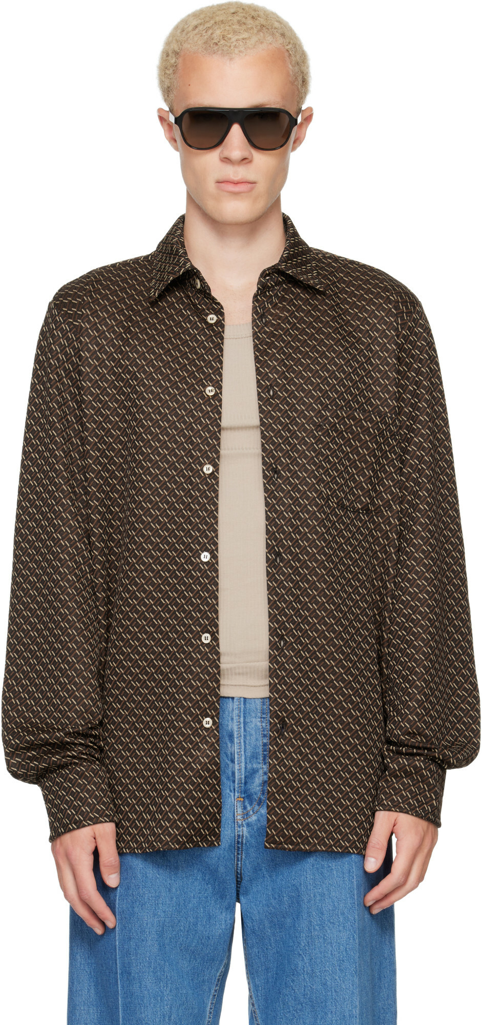 Wales Bonner Brown Doshi Shirt
