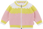 Marni Baby Pink & Yellow Color Block Sweater