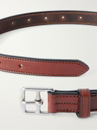 Yuketen - Stirrup 3cm Leather Belt - Brown