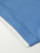 Brunello Cucinelli - Layered Logo-Embroidered Cotton-Jersey T-Shirt - Blue