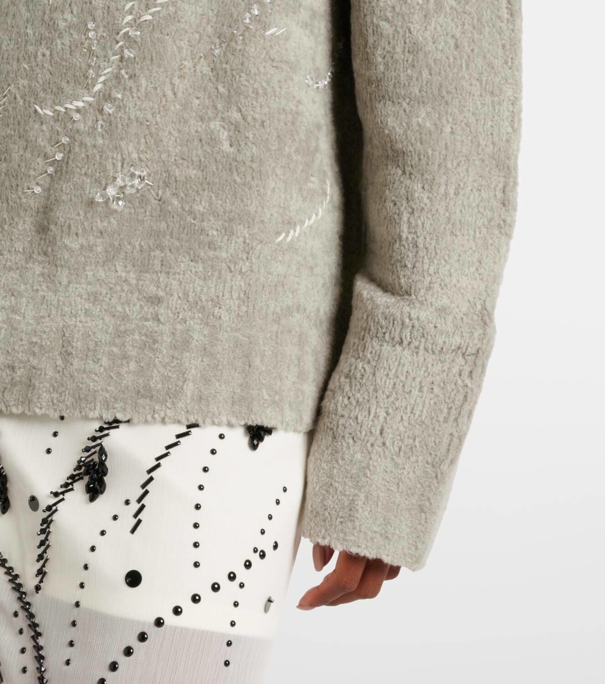Xu Zhi Embellished wool-blend sweater