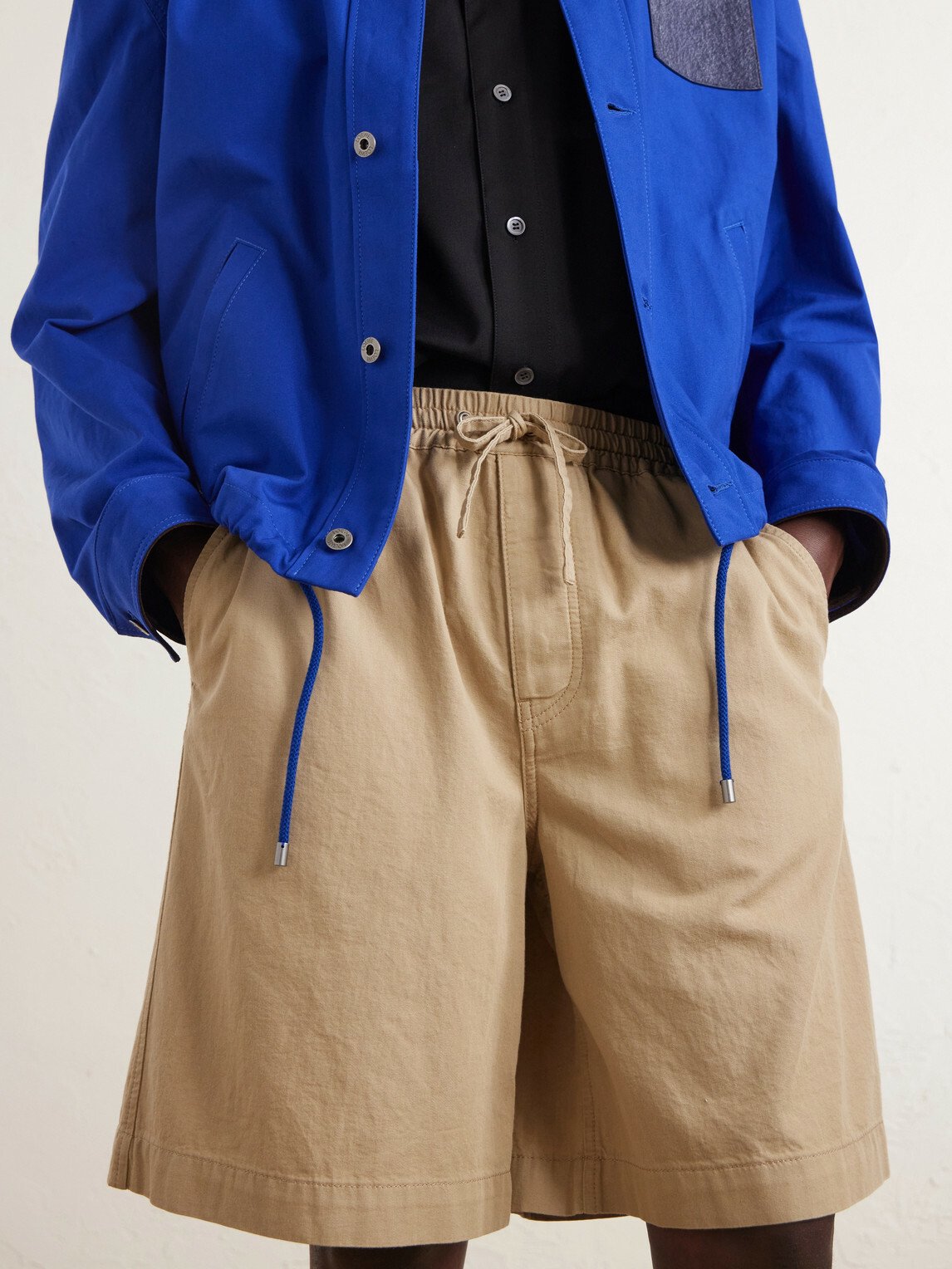 LOEWE - Straight-Leg Cotton Drawstring Shorts - Neutrals