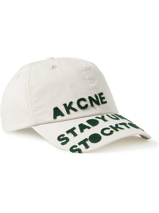 Photo: Acne Studios - Logo-Appliquéd Cotton Baseball Cap