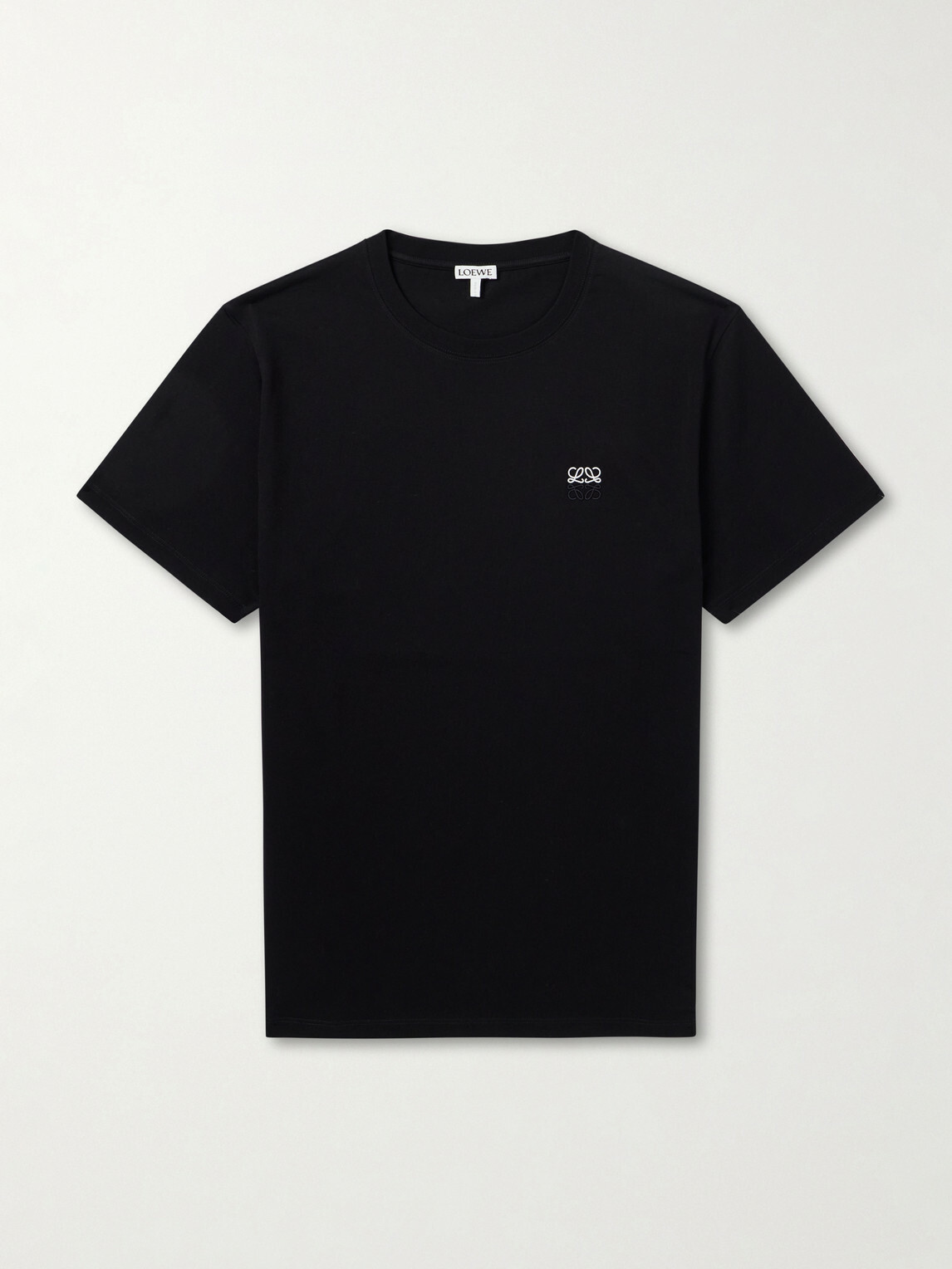 LOEWE - Anagram-Embroidered Cotton-Jersey T-Shirt - Black