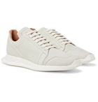 Rick Owens - Oblique Full-Grain Leather Sneakers - Men - White